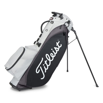 Titleist Players 5 Gray/Graphite/Black Golf Stand Bag with Premium Double Strap 5-way Top Cuff and External Drink Sleeves