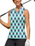 COOrun Womens Golf Shirts Sleeveless Green Polo Quick Dry Activewear Tops Collared V Neck Hiking Shirts Golf ClothesGreen Argyle XL