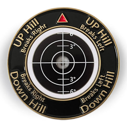 Golf Green Reader - Keopuals Golf Putting Green Reading Golf Accessories Golf Ball Marker with Level Aid Bubble Golf Training Tool to Improve Your Putting Game Metal Read Greens (Black)