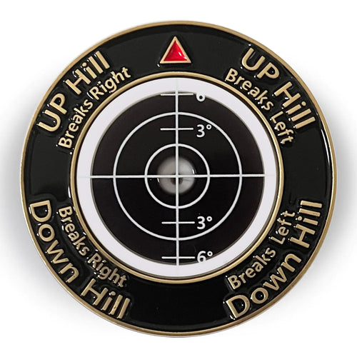 Golf Green Reader - Keopuals Golf Putting Green Reading Golf Accessories Golf Ball Marker with Level Aid Bubble Golf Training Tool to Improve Your Putting Game Metal Read Greens (Black)