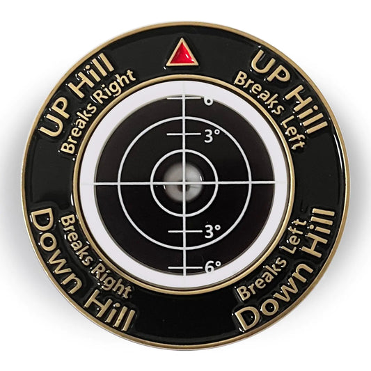 Golf Green Reader - Keopuals Golf Putting Green Reading Golf Accessories Golf Ball Marker with Level Aid Bubble Golf Training Tool to Improve Your Putting Game Metal Read Greens (Black)