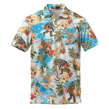 Bigfoot Barrel Rider 🌊🦶Golf Polos
