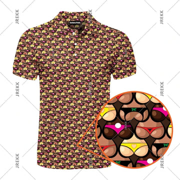 Back Nine Buns Polo Shirt Men Golf Shirts