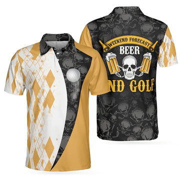 Beer And Sport Pattern Polo Shirt Men's