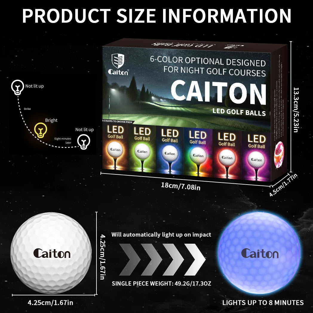 Caiton Night Glow Golf Balls