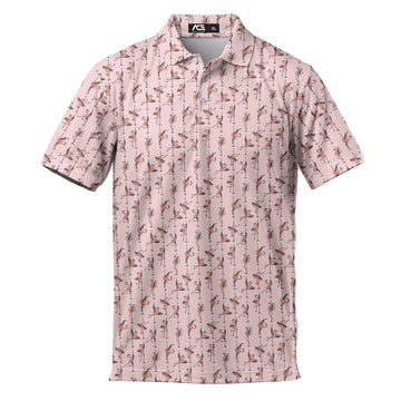 Flamingo Fairway Party Golf Polo 🦩⛳