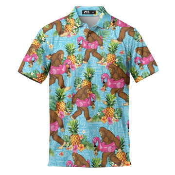 Tropical Sasquatch Getaway 🍍🦶Golf Polos