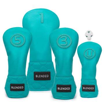 Teal Luxe Set Golf Club Head Covers