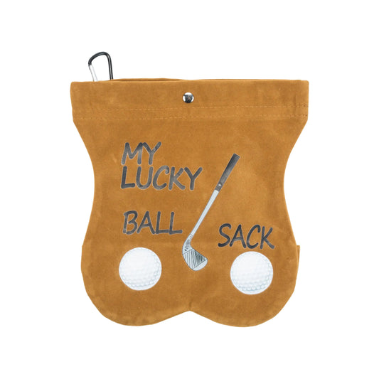 Golf Storage Bag Portable Golf Club Storage Bag Golf Accessories Funny Golf Ball Pouch Ball Sack Gift for Golf Lovers Golf Ball Bag Sports Accessory(My Lucky Ball)